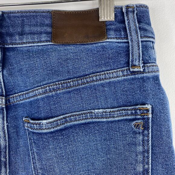 Madewell Slim Demi Boot Jeans Womens 25 Raw Edge Hem Northhaven Wash Blue Boho - Picture 10 of 12